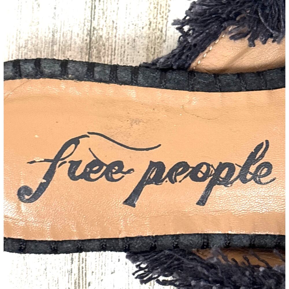 Free People New Port Fringe Slide Mules Womens EU 36 US 5.5 Multicolor Boho - Picture 5 of 8
